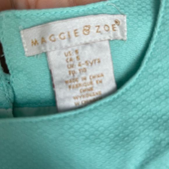 Maggie & Zoe Tiffany Blue Geometric Shift Dress  US 5 - Picture 2 of 14